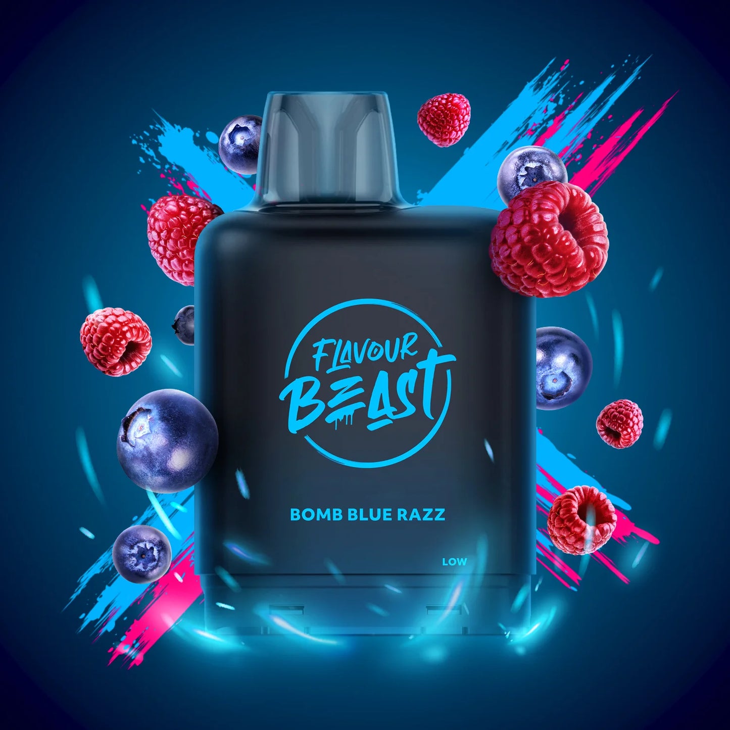 Flavour Beast Level X Boosted Pods Vape Delivery Bomb Blue Razz
