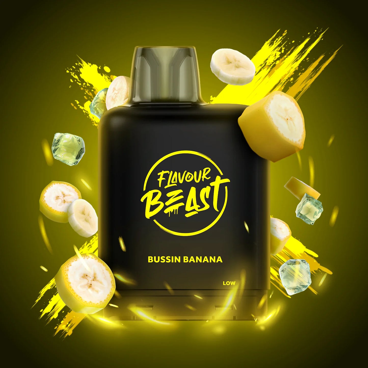 Flavour Beast Level X Boosted Pods Vape Delivery Bussin' Banana Iced