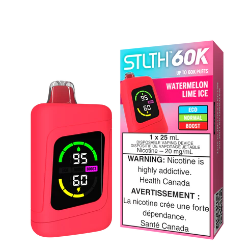 STLTH 60K Watermelon Lime Ice disposable with bright watermelon-lime artwork