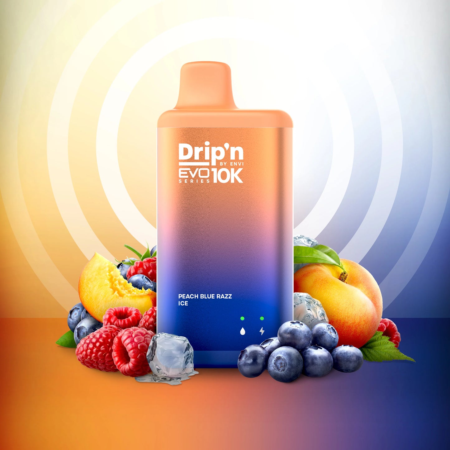 Drip'n EVO 10K Disposable Vape - Peach Blue Razz Ice