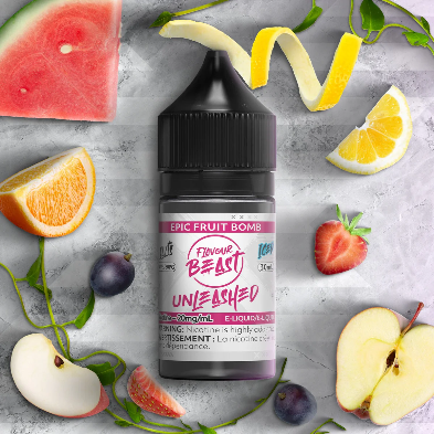 Flavour Beast Iced Salts Unleashed E-juice in Epic Fruit Bomb flavour for vape delivery