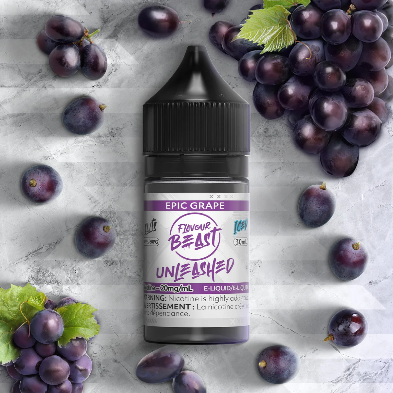 Flavour Beast Iced Salts Unleashed E-juice in Epic Grape flavour for vape delivery