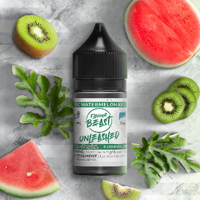 Flavour Beast Iced Salts Unleashed E-juice in Epic Watermelon Kiwi flavour for vape delivery