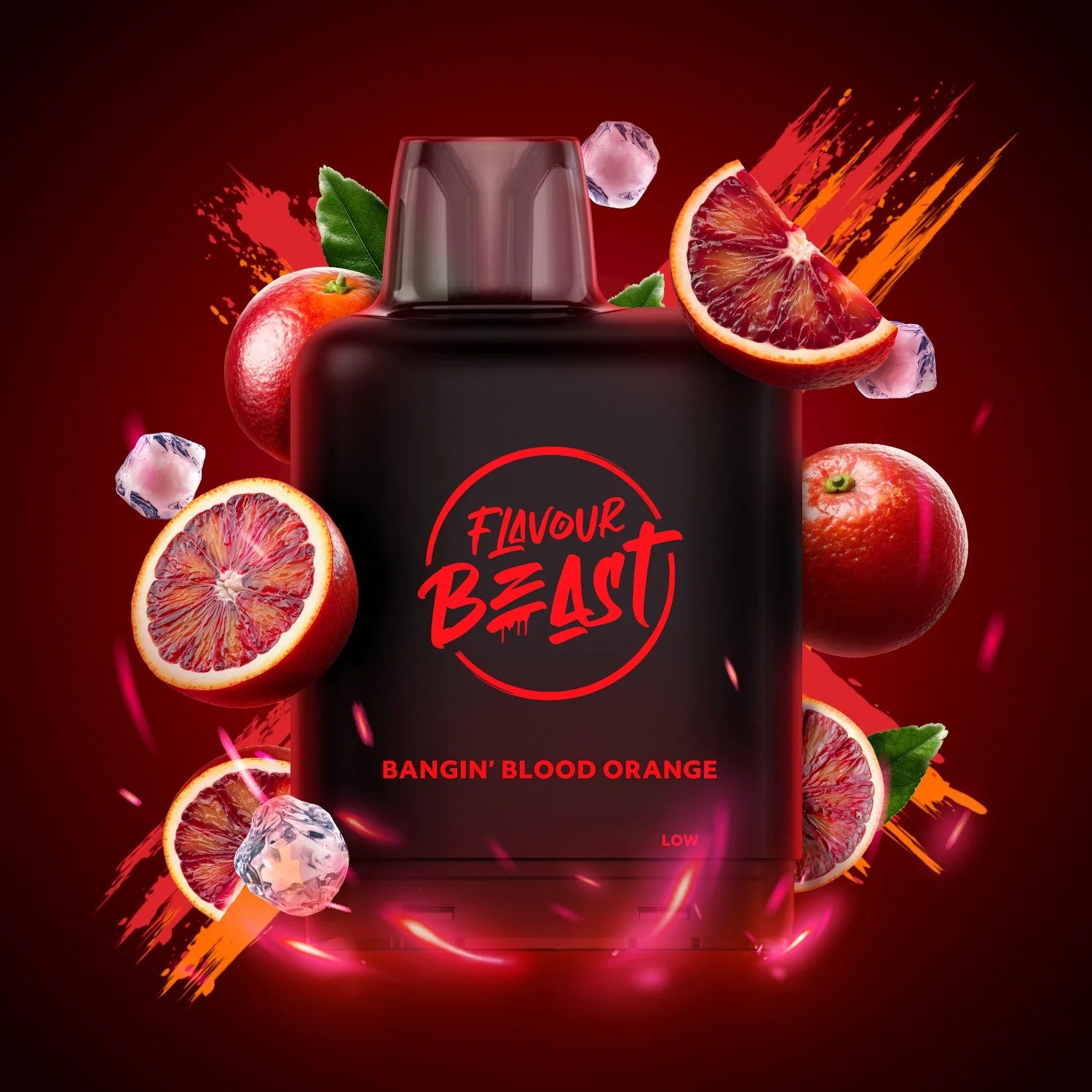 Flavour Beast Level X Boosted Pods Vape Delivery Bangin' Blood Orange Iced