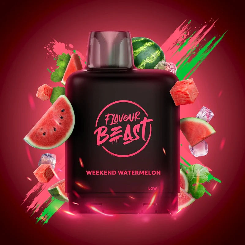 Flavour Beast Level X Boosted Pods Vape Delivery Weekend Watermelon Iced