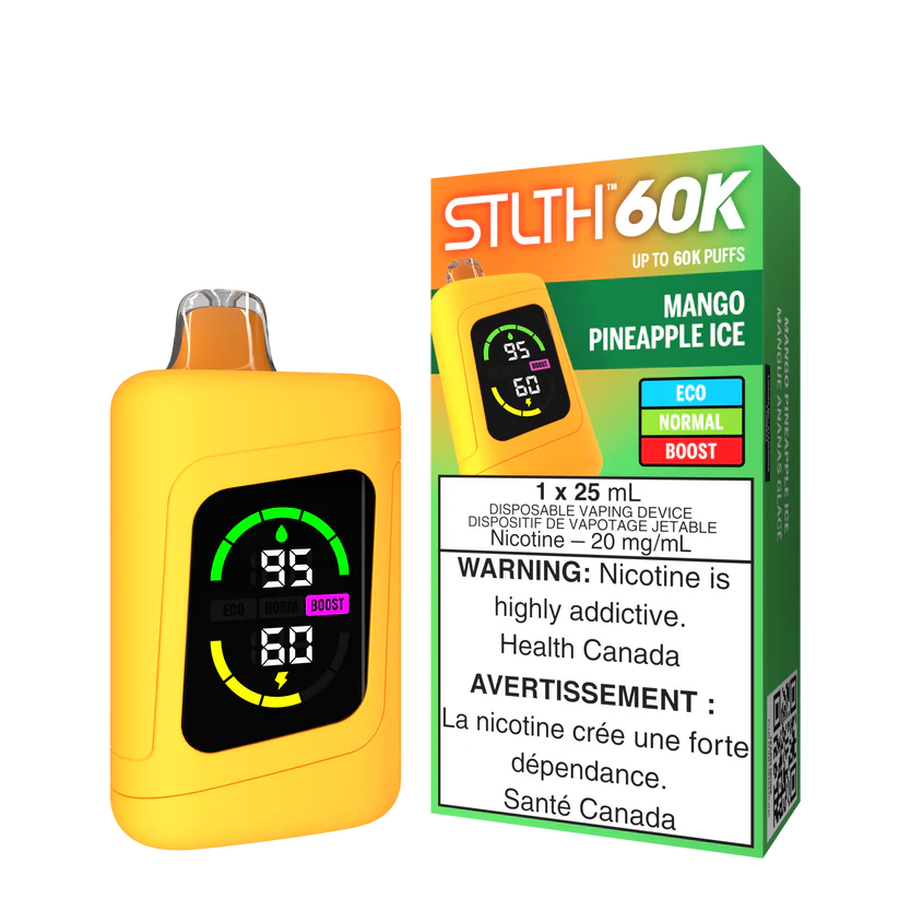 STLTH 60K Disposable for Vape Delivery in Mango Pineapple Ice flavour
