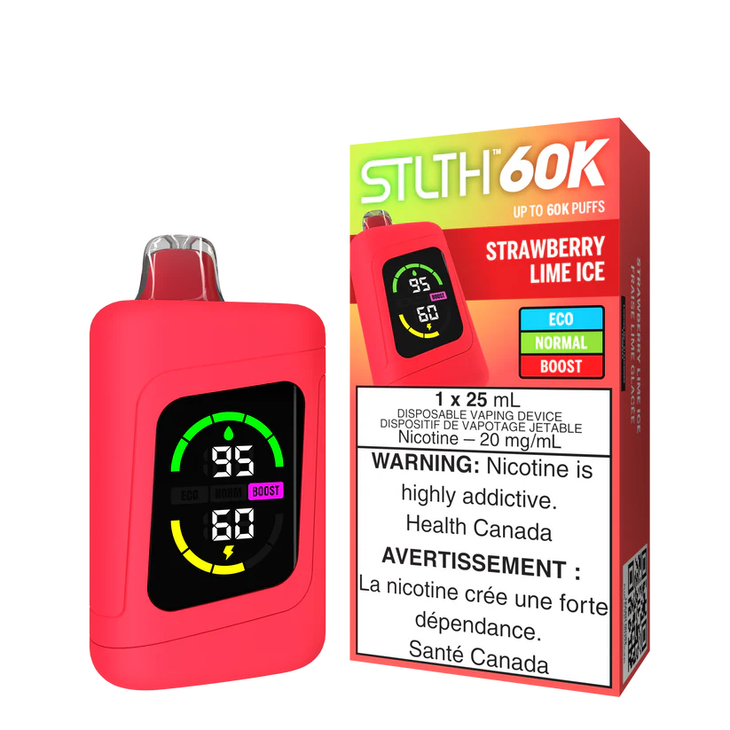 STLTH 60K Disposable for Vape Delivery in Strawberry Lime Ice flavour