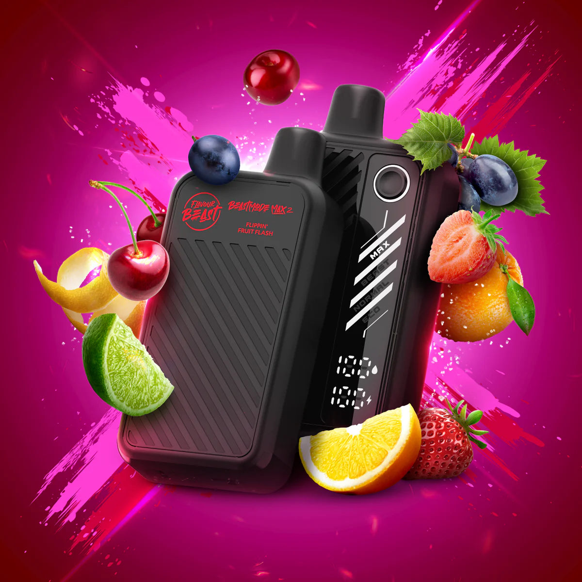 Flavour Beast Mode Max 2 in Flippin' Fruit Flash flavour with fruity label design